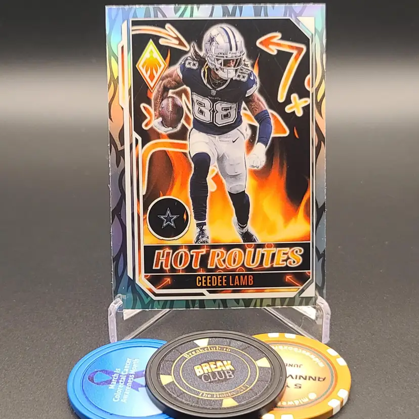 CeeDee Lamb 2022 Panini Phoenix Football Hot Routes Insert Card #HR-19 - Dallas Cowboys