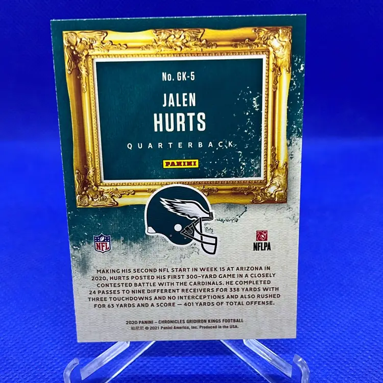 2020-21 Jalen Hurts Chronicles Gridiron Kings RC GK-5 Philadelphia Eagles