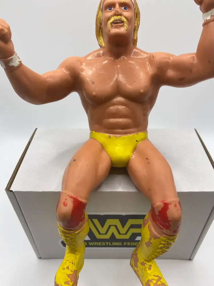 Vintage 1984 LJN Hulk Hogan Rubber Vinyl Wrestling Action Figure 7 3/4" Tall