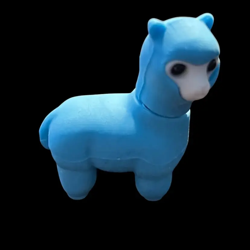 Rubber Miniature Animal As Shown In Picture Blue Llama