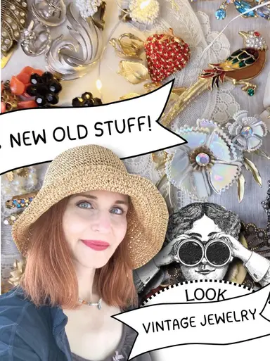 Vintage Jewelry! Glass, Gemstones, Signed & Unsigned Brooches, Necklaces, Bracelets