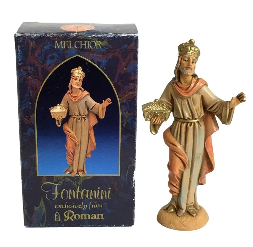 Fontanini Depose Italy Melchior King with Chest of Gold Wiseman 1992