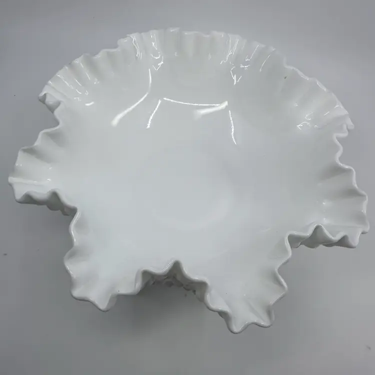 Fenton Hobnail Ruffle Top Large Bowl