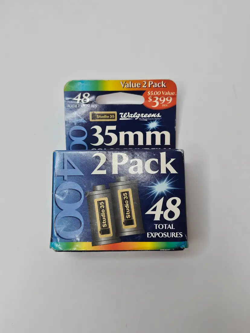 35mm Color Print Film 2 Pack Walgreen Brand New Old Stock Expiry Sept 2006
