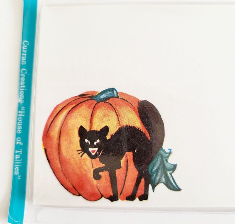 Vintage Halloween Black Cat NOS Placecards
