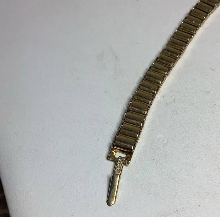 Silvertone & Goldtone Bracelet 8”’- Napier