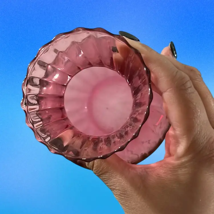 Vintage Pilgrim Cranberry Glass Vase