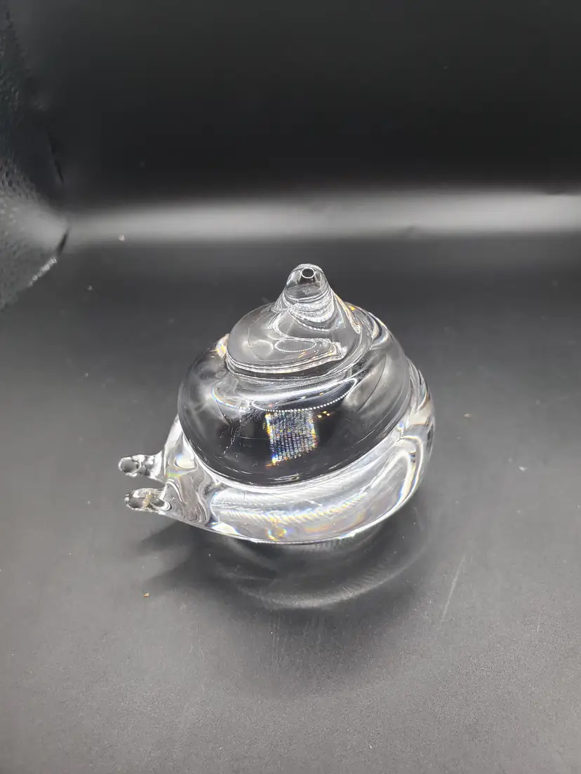 Signed Kosta Boda Snail Paperweight