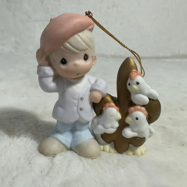 Precious Moments Ornament Saying Oui To Our Love Series of Twelve days Christmas