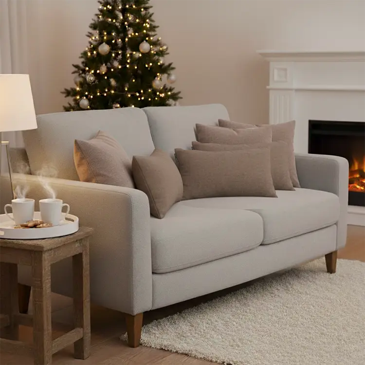 SOGA 6PC Minimalist Textured Brown & Cozy Comfort Lumbar Pillow Covers Set