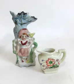 Occupied Japan Small Vase and Mini Pitcher