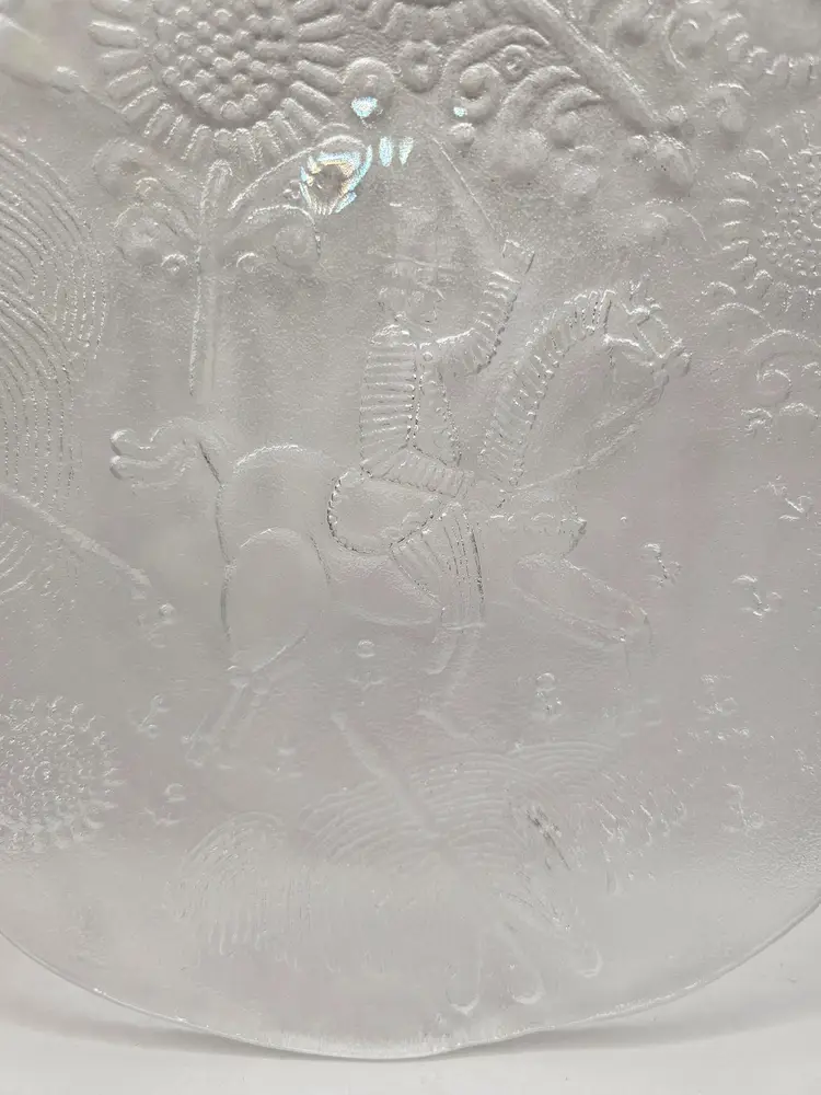 Vintage Kosta Boda Goran Warff Horse & Rider Plate