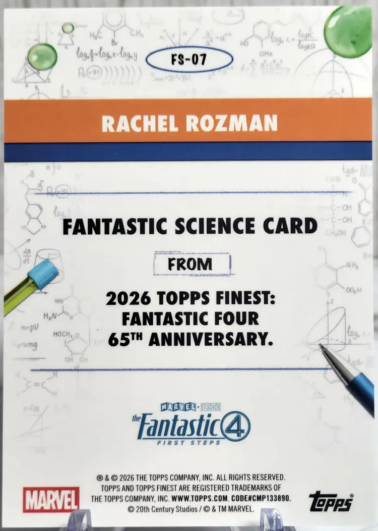 2026 Topps Finest Fantastic Four Rachel Roman Fantastic Science FS-07 Case Hit