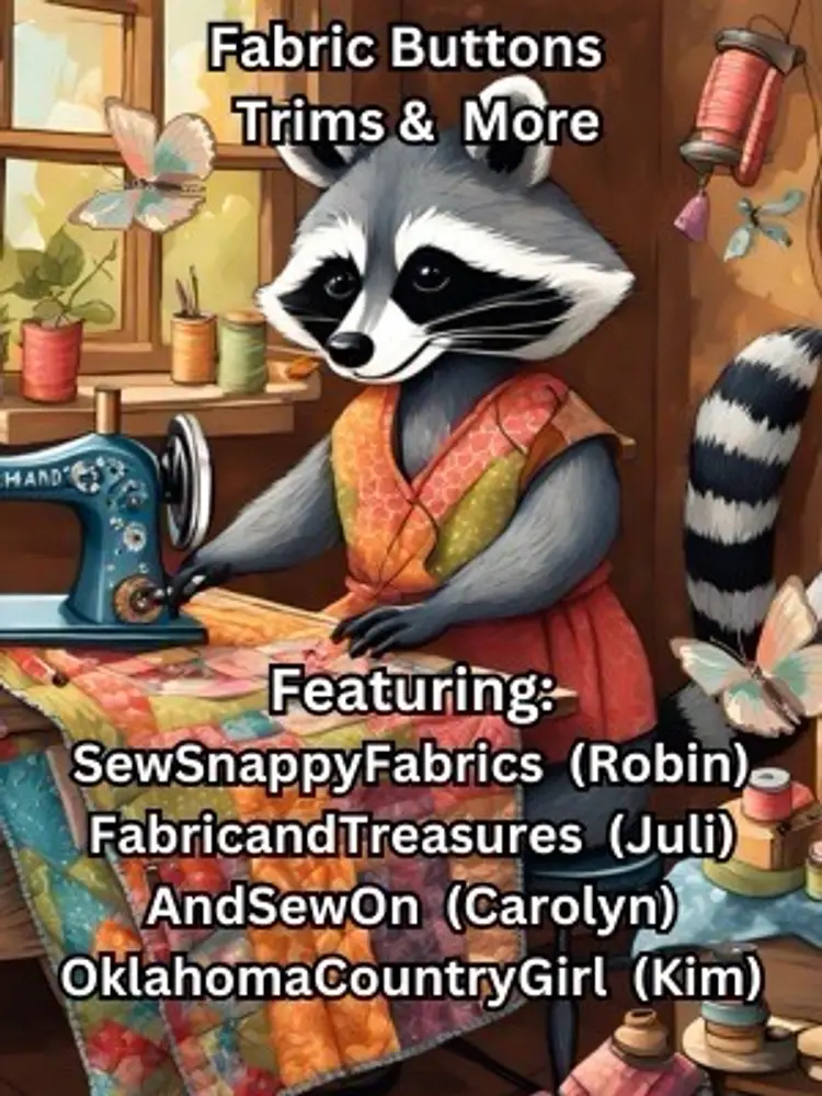Fabric Buttons Trims & More w/ Brownpaperpackages w/ Kari (Guest Seller)