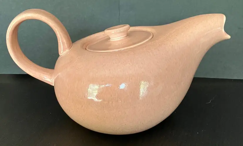 VTG Russel Wright Modern Stuebenville Coral Pink Teapot