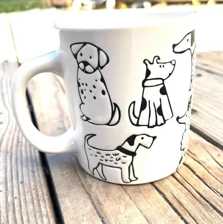 Vintage Dog Coffee Mug Cup