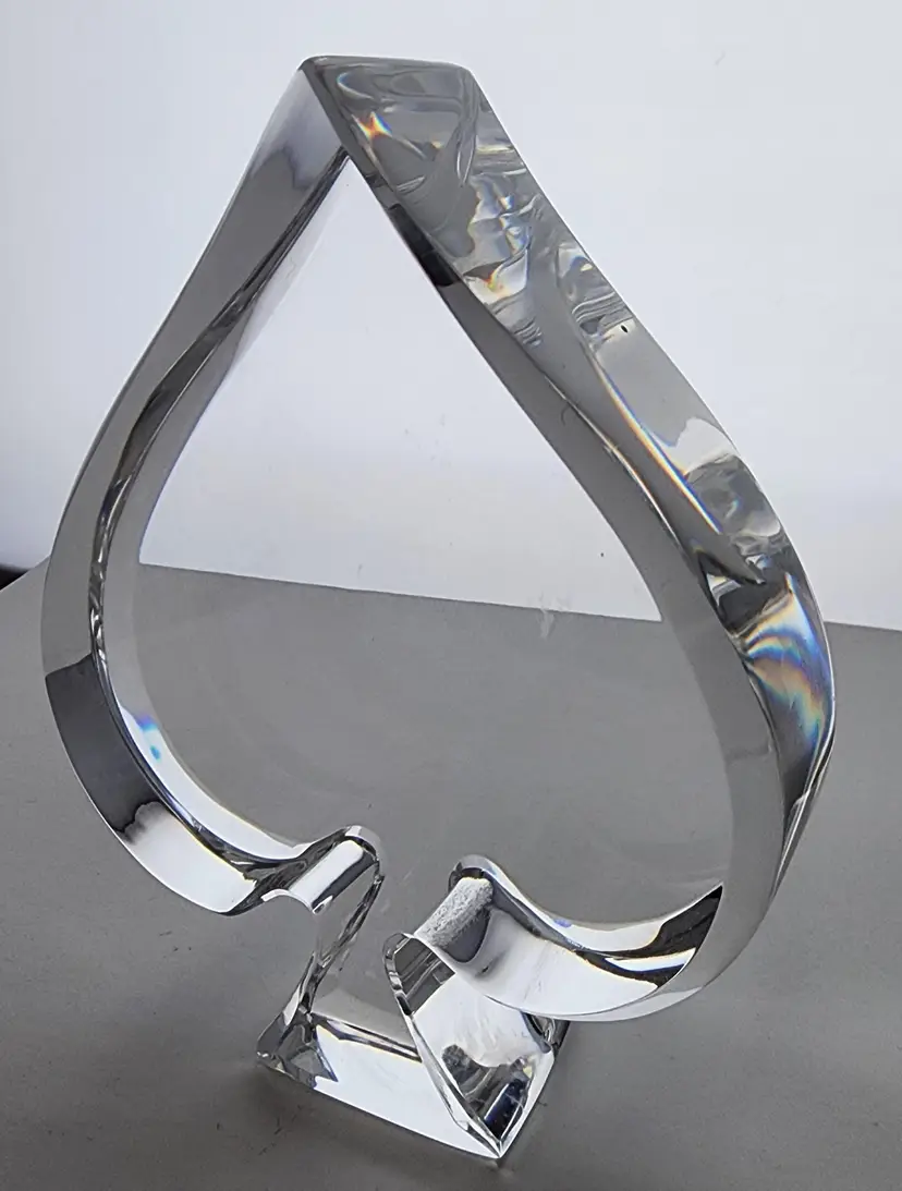 IHand Crafted Crystal Spade Sculpture