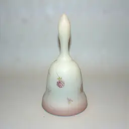 Fenton Art Glass Hand Painted Berries and Blossoms on Petite Bell Signed Lisa G 4" X 2.5"