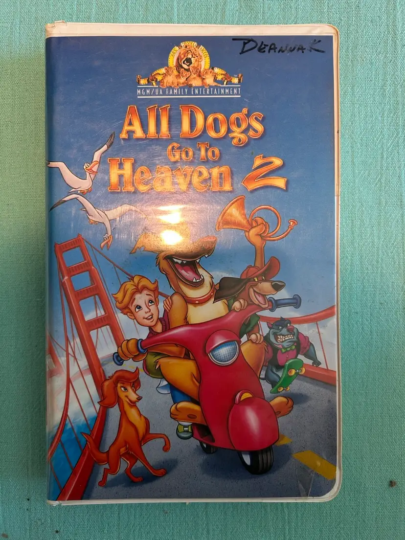 All Dogs Go to Heaven 2 (VHS, 1996, MGM/UA Home Video) Clam Shell Charlie Sheen