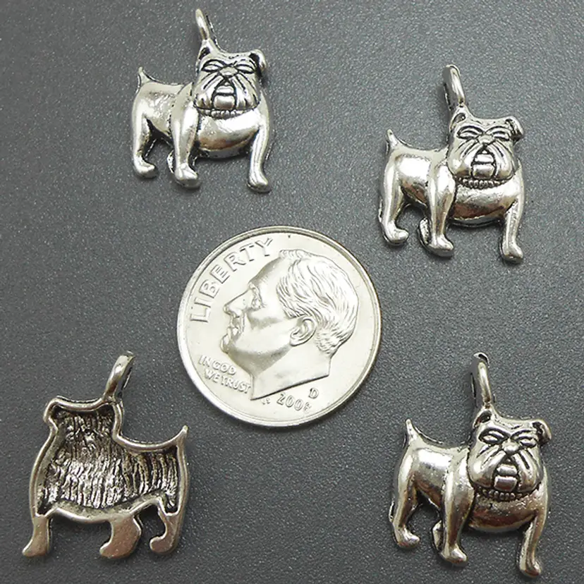 10pcs Bulldog Charms #CC158