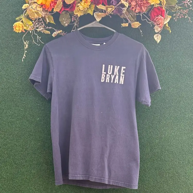 Luke Bryan On Tour T-shirt, Blue Printed Graphic T-Shirt