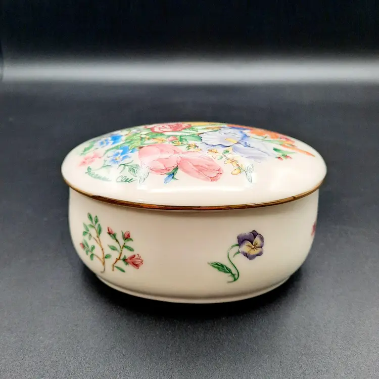 Vintage Lenox Music Trinket Box  The Flower Blossom Suzanne Clee