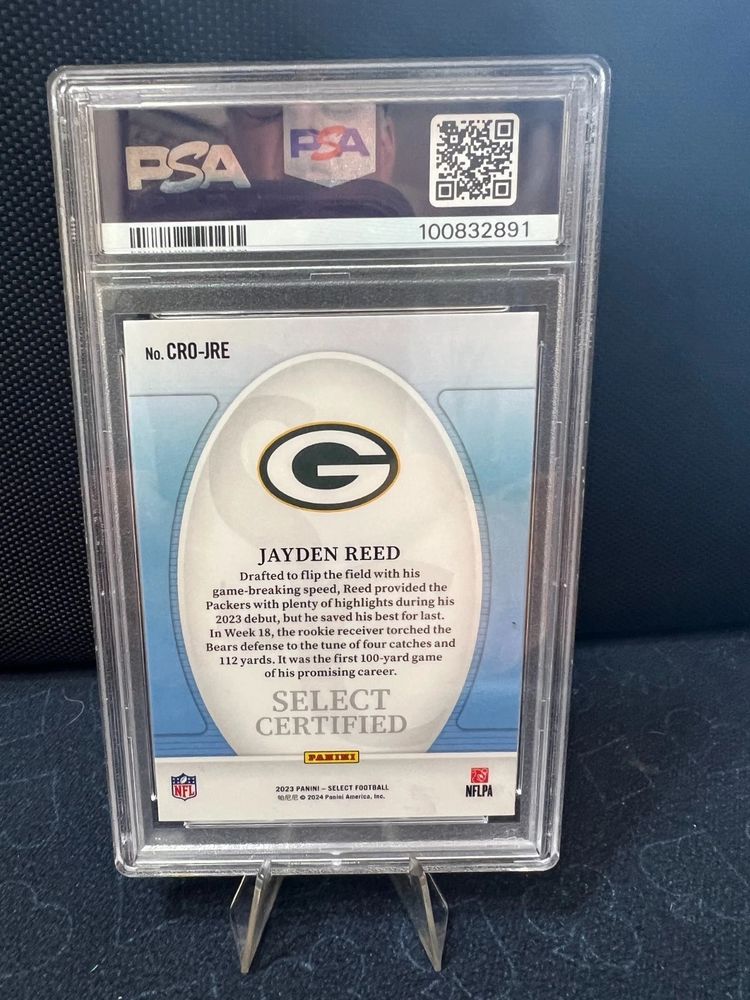 2023 Select Certified Rookies Jayden Reed, No.CRO-JRE PSA 10 GEM MT POP 10