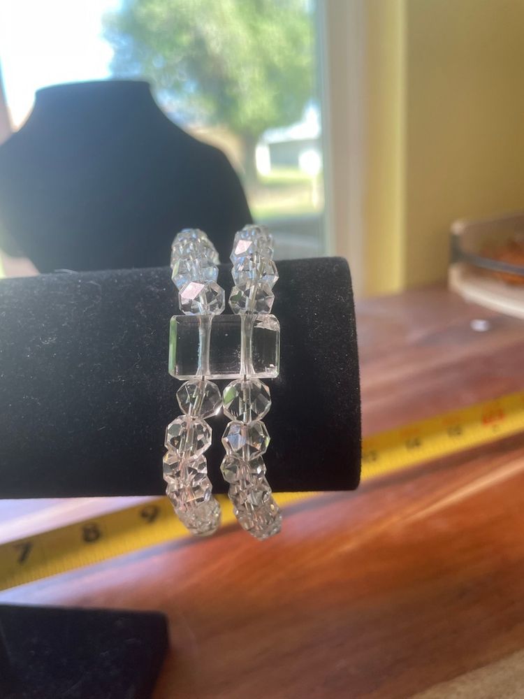 Vintage Crystal Two Strand Bracelet