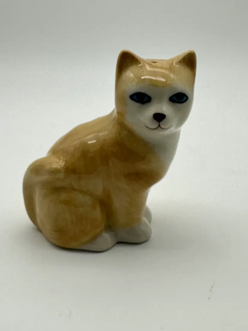 Vintage Delft Yellow Blue Cat Salt Shaker HTF!