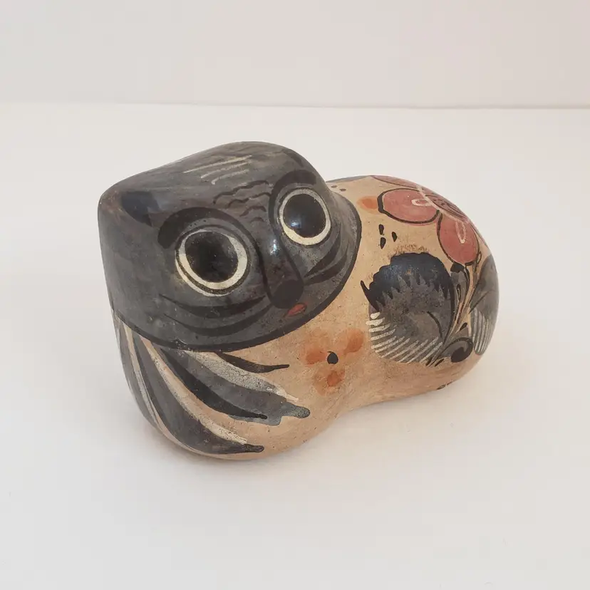 Tonala Mexican Folk Art Cat Figurine