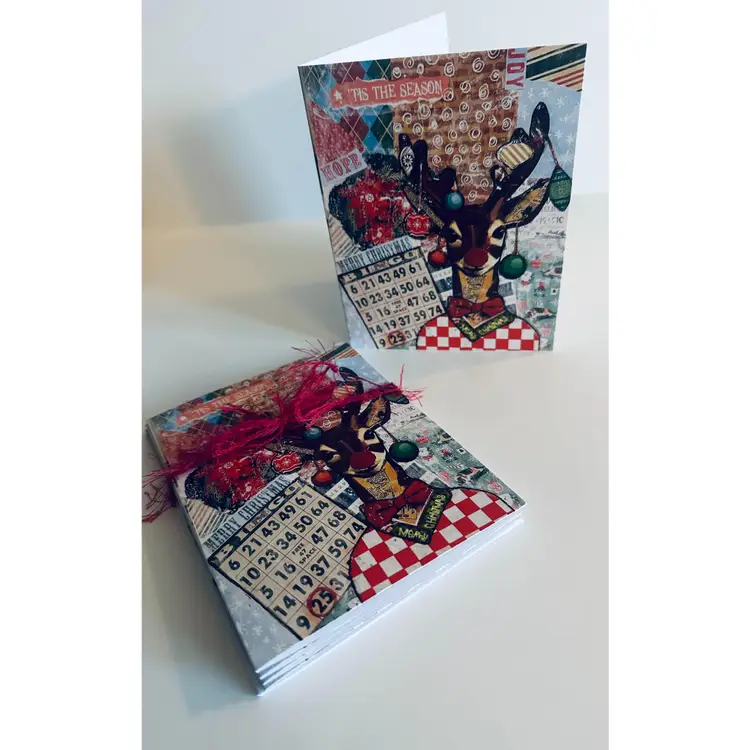 'Tis the Season Reindeer Note Cards Set of 4