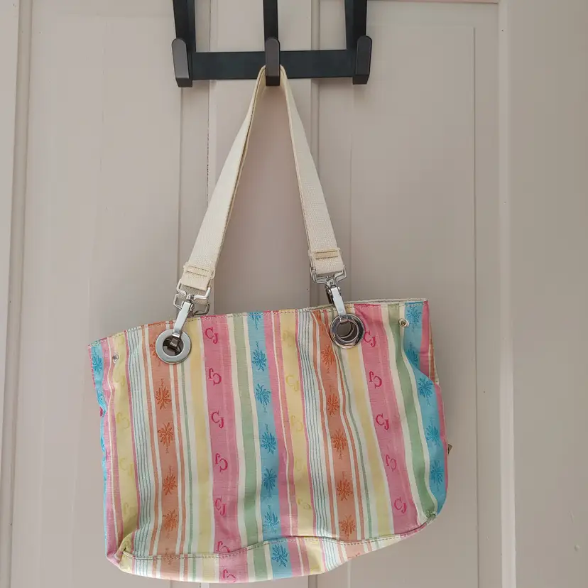 Caribbean Joe pastel stripe purse. Pre-owned