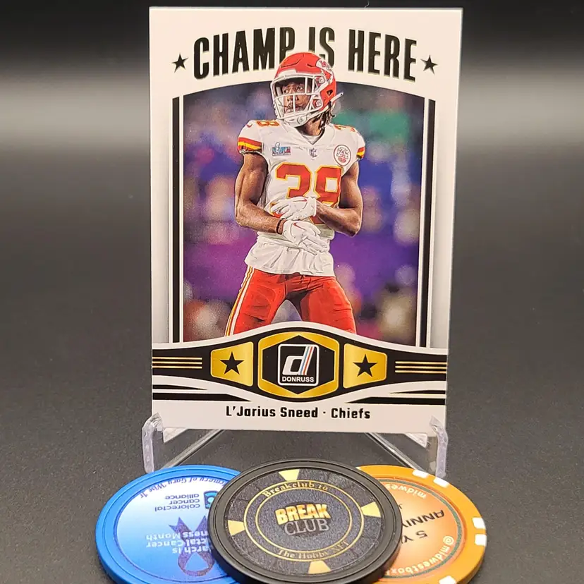 L'Jarius Sneed 2023 Panini Donruss Football Champ Is Here Insert Card #CIH-18 - Kansas City Chiefs