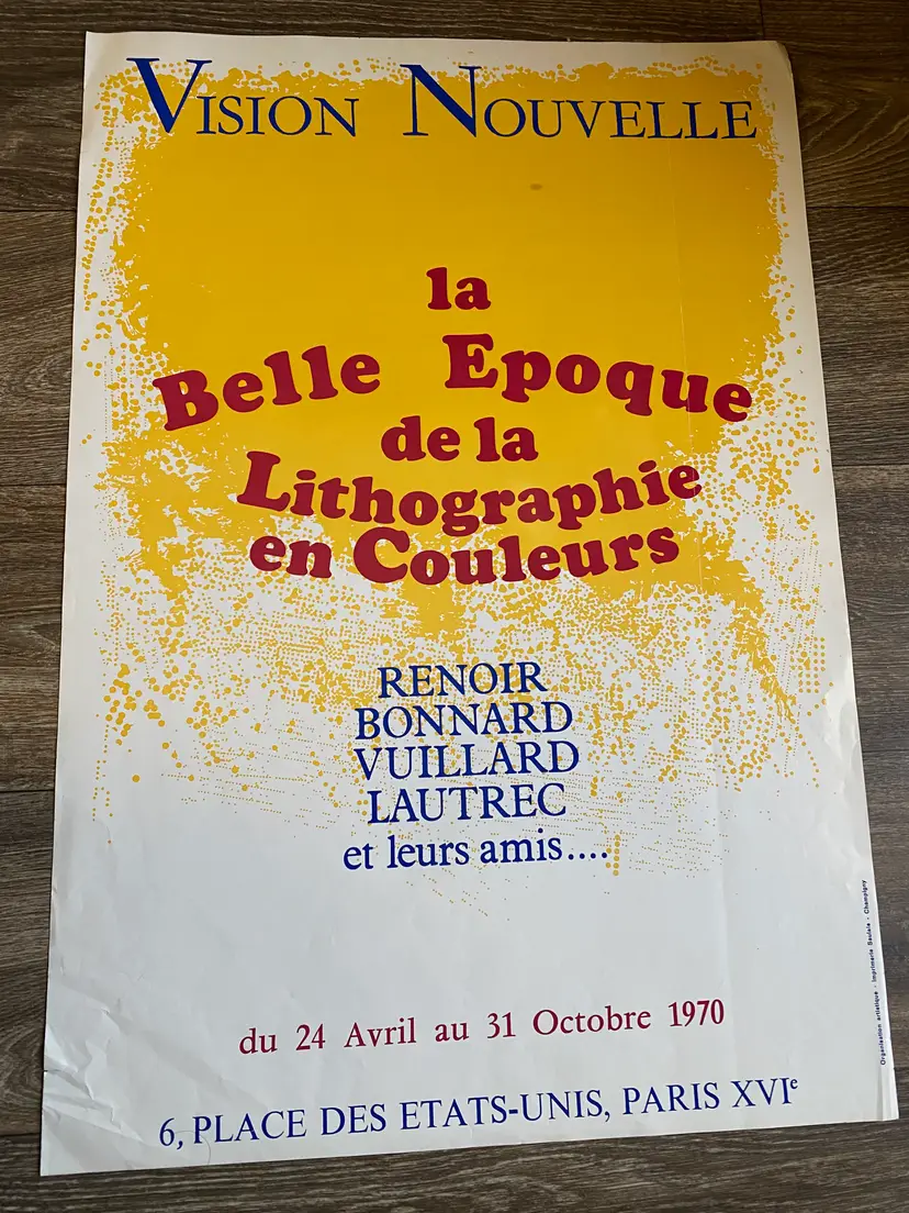 1970 Vision Nouvelle poster - see photos for light creases - 17 1/2 wide x 26 tall