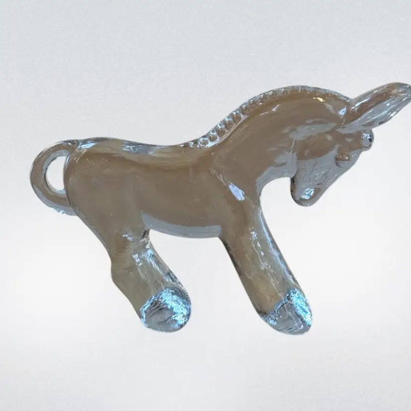 KOSTA BODA Zoo Series Glass DONKEY  -  Bertil Vallien  1970's - Sweden