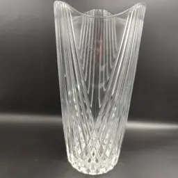 Vtg Cristal D' Arques 24% Lead Crystal Combourg Pattern Vase