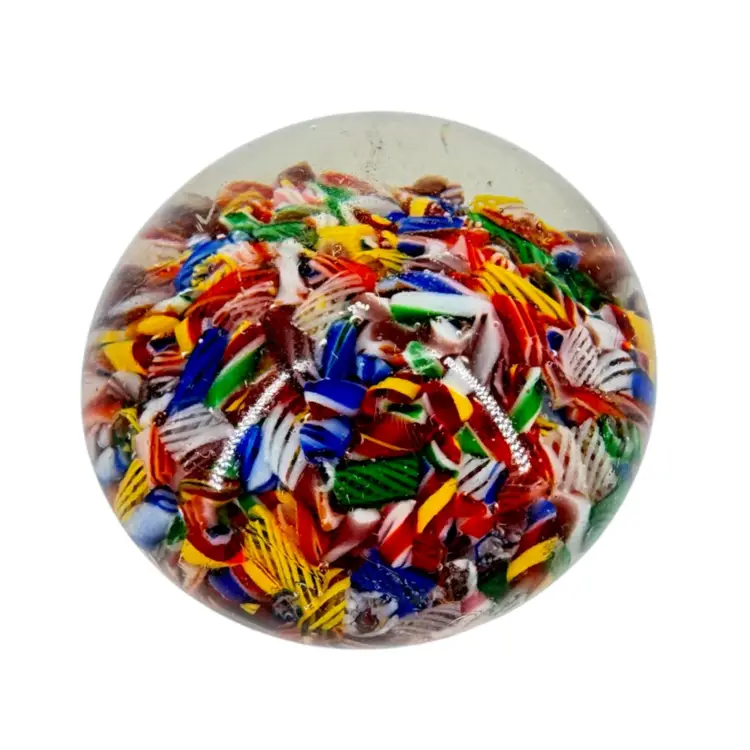 Chinese Scramble Art Glass Paperweight