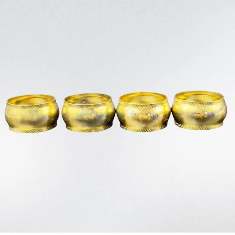 BRASS NAPKIN RINGS 4pc 1.5”