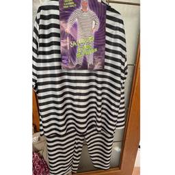 BLACK AND WHITE JAILBIRD COSTUME