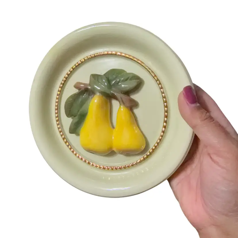 Vintage Ceramic Pear Wall Decor