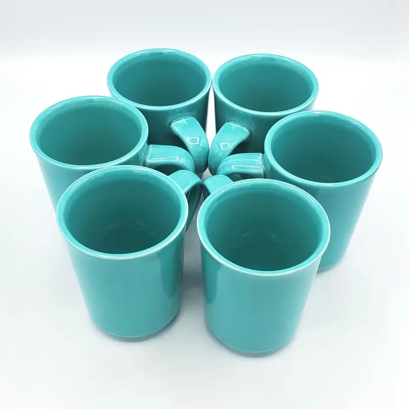 Set of 6 Homer Laughlin HLC Heavy Restaurant Ware Coffee Mugs