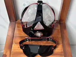“The Nightbinder”Genuine Leather Gag Restraint Hood
