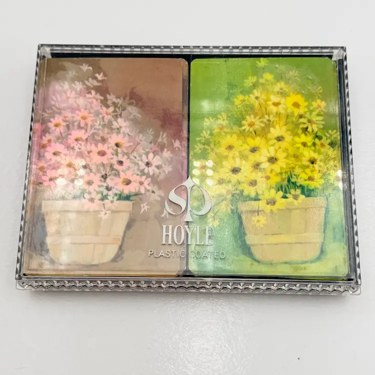 Hallmark Vintage Decks Of Floral Cards In Hoyle Container