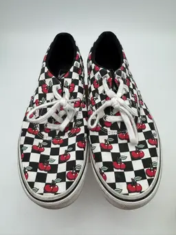 VANS Off The Wall Cherry Checker Skate Shoes Sneakers Women's Size 9.5 Men 7.5