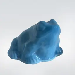 Contemporary Wilkerson Glass Large Blue Bullfrog