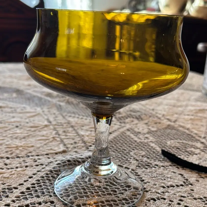 Art Glass Pedestal Candy Dish