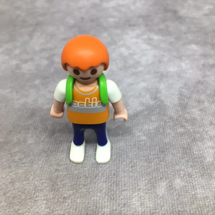 Playmobil Child w/Freckles & Backpack- School Child Figure