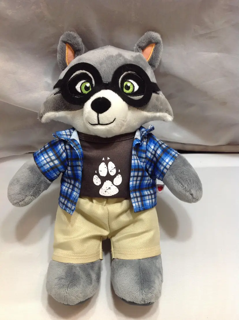 Build A Bear Great Wolf Lodge GWL Mini Buddy Oliver Raccoon 12"
