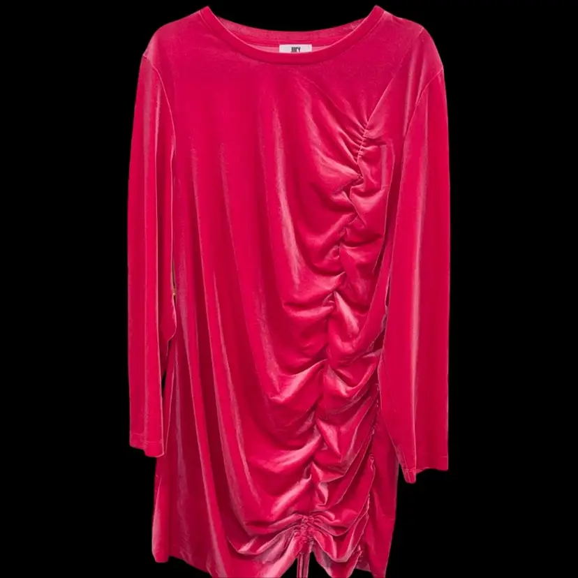 Juicy Couture Hot Pink Velour Ruched Dress