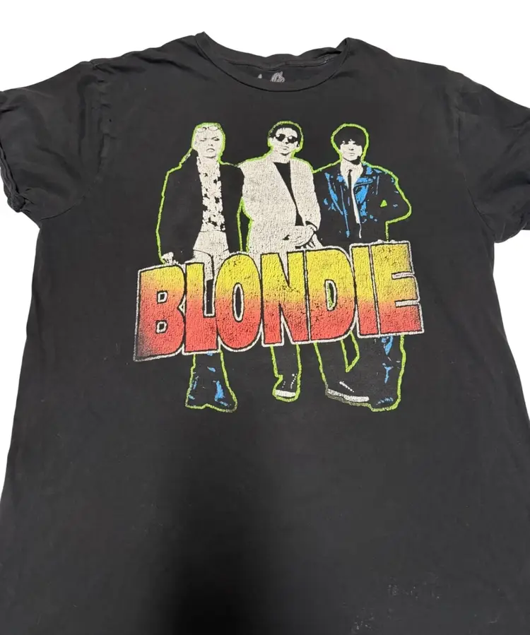 Blondie Black Graphic Print Goodie Two Sleeves Band T-Shirt Unisex- L